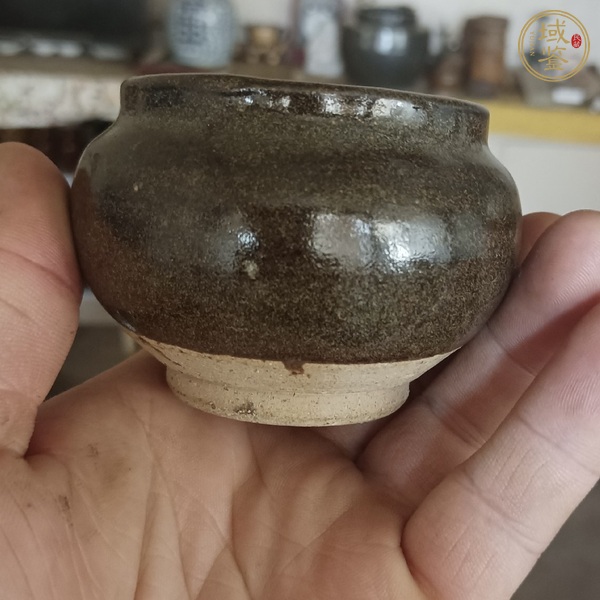 古玩陶瓷磁州窯茶葉末釉香爐真品鑒賞圖