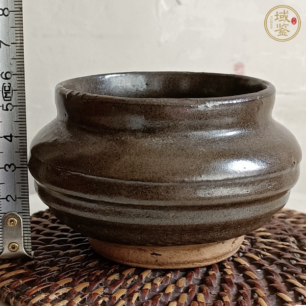 古玩陶瓷耀州窯茶葉末釉香爐真品鑒賞圖