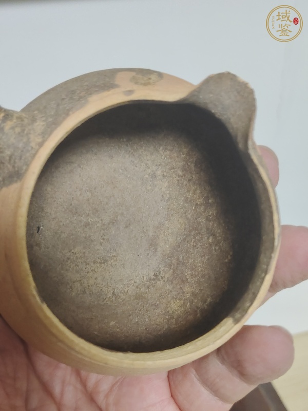 古玩陶瓷陶胎褐釉分茶器真品鑒賞圖