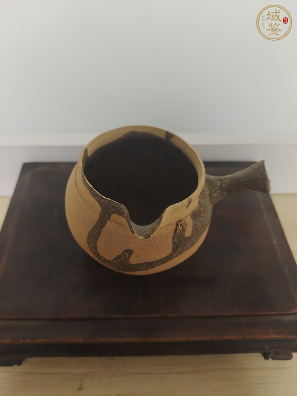 古玩陶瓷陶胎褐釉分茶器真品鑒賞圖