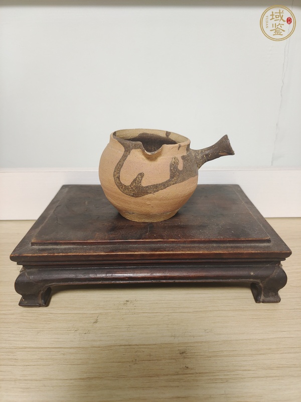 古玩陶瓷陶胎褐釉分茶器真品鑒賞圖