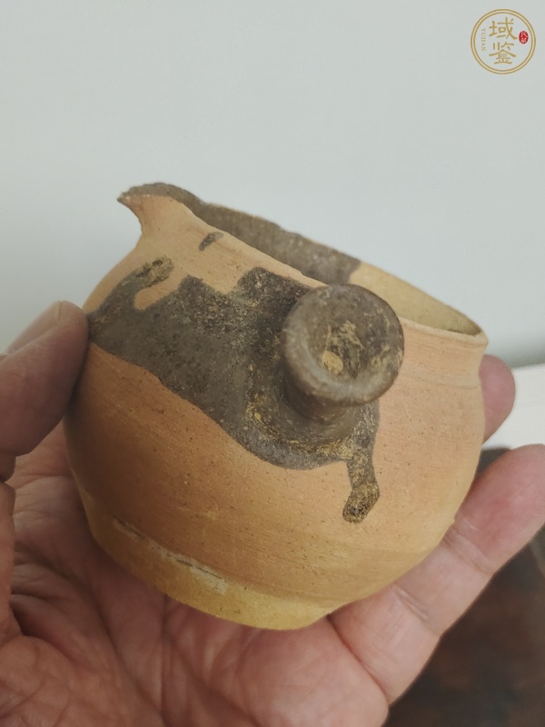 古玩陶瓷陶胎褐釉分茶器真品鑒賞圖