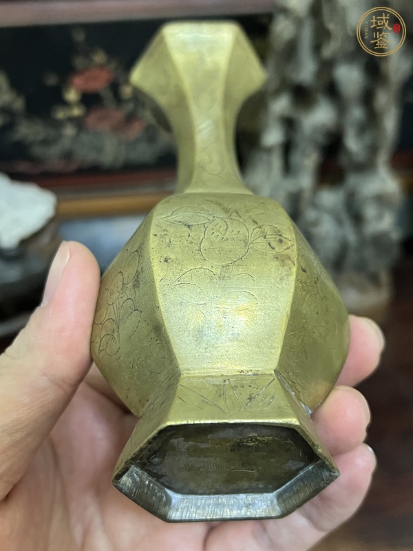 古玩銅器銅瓶真品鑒賞圖