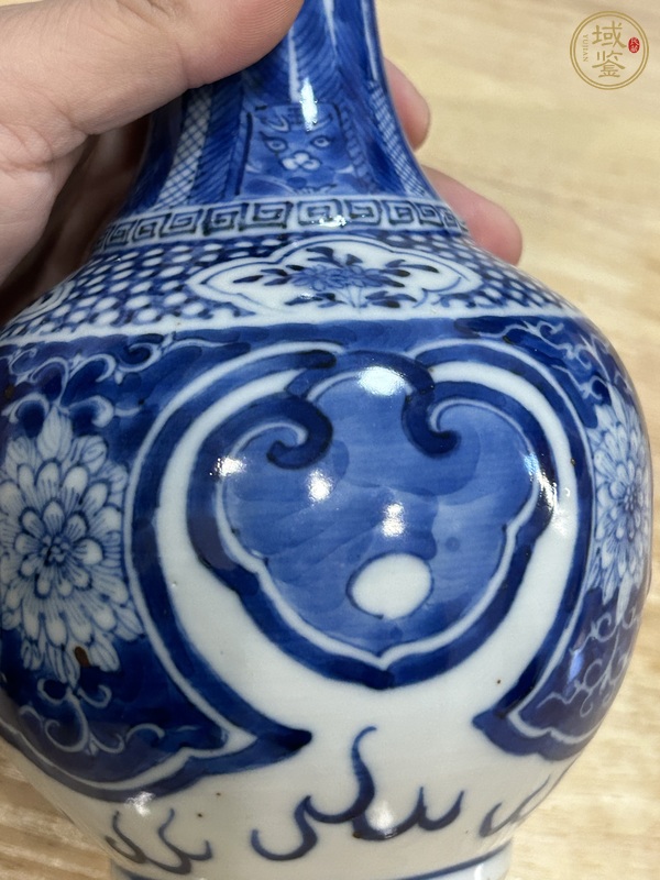 古玩陶瓷光緒青花賞瓶真品鑒賞圖