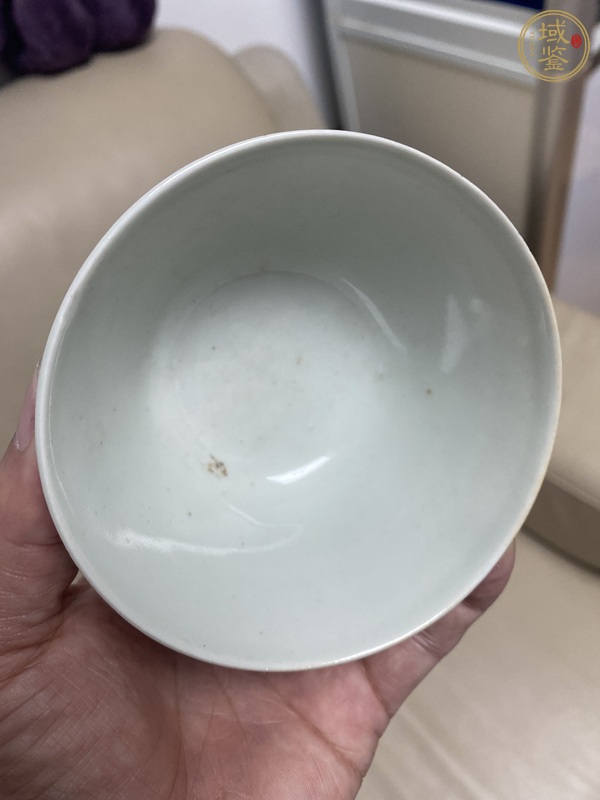 古玩陶瓷粉彩三星高照?qǐng)D仰鐘杯真品鑒賞圖