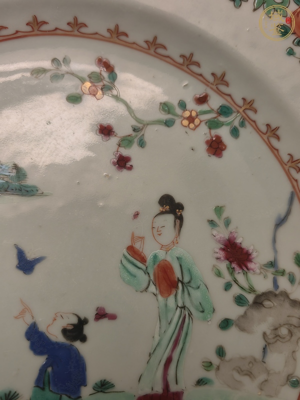 古玩陶瓷粉彩盤真品鑒賞圖