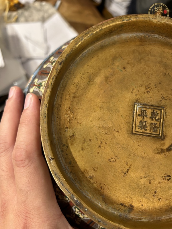 古玩銅器掐絲琺瑯三孔包袱葫蘆瓶真品鑒賞圖