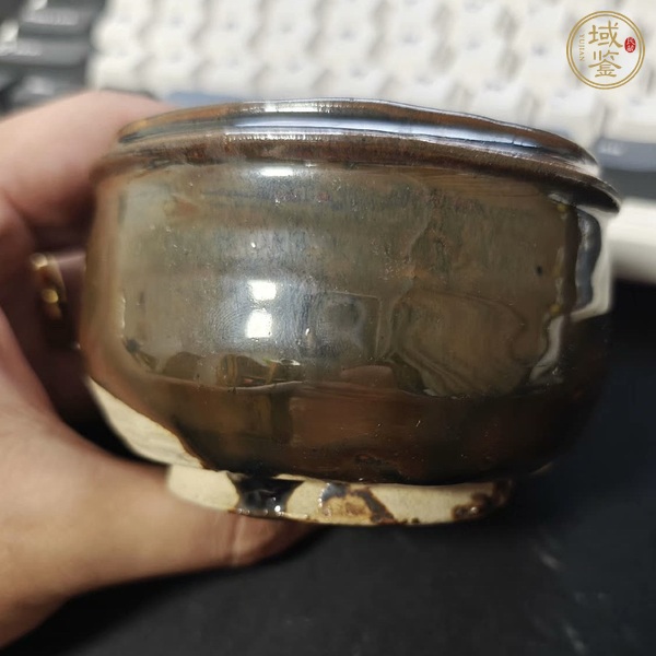 古玩陶瓷燕川窯褐釉茶入真品鑒賞圖