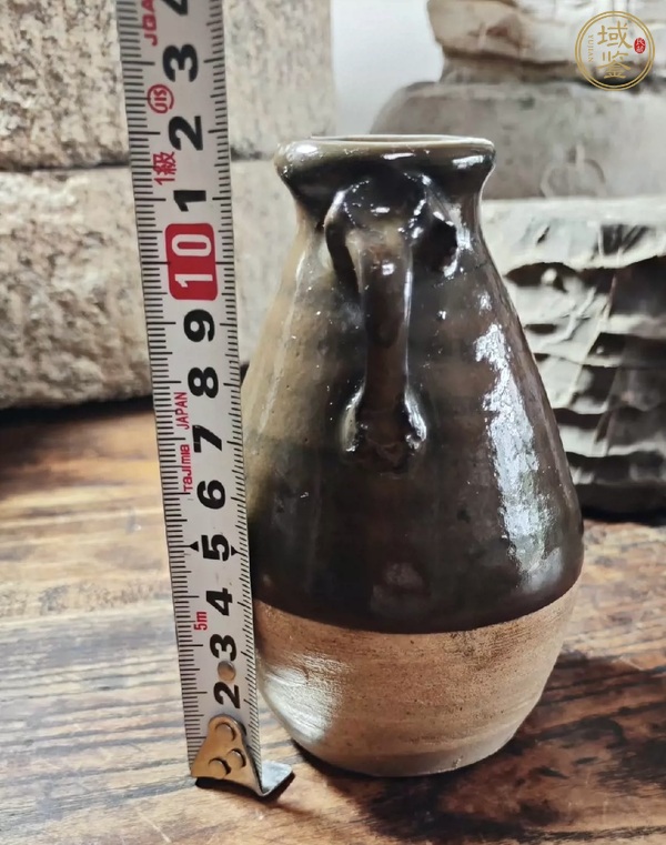 古玩陶瓷燕川窯茶葉末釉雙系茶入真品鑒賞圖