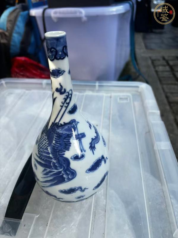 古玩陶瓷青花鳳紋膽瓶真品鑒賞圖