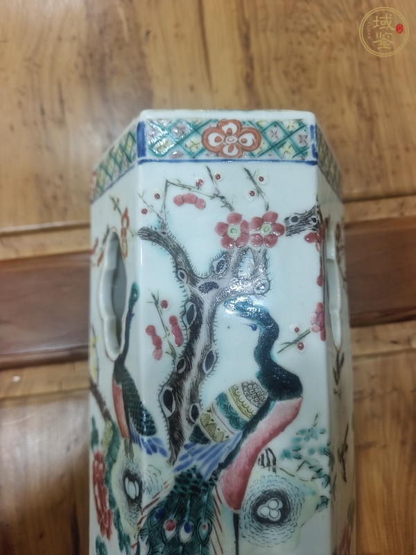 古玩陶瓷花鳥紋帽筒真品鑒賞圖