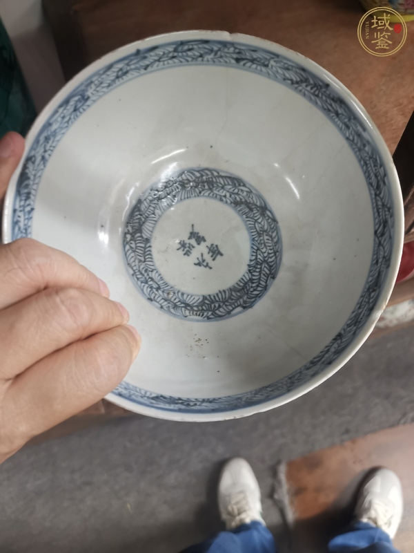 古玩陶瓷青花赤壁賦紋墩式碗真品鑒賞圖