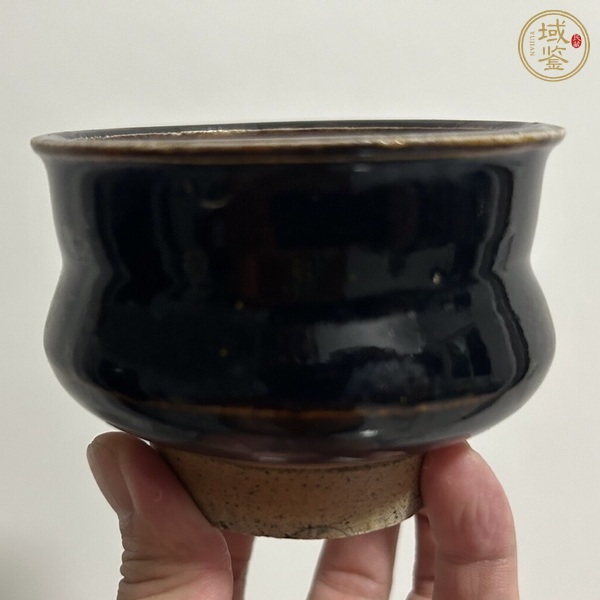 古玩陶瓷燕川窯黑釉茶入真品鑒賞圖