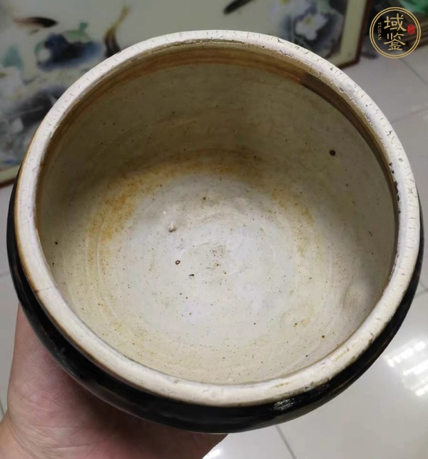 古玩陶瓷燕川窯窯變黑釉茶入真品鑒賞圖