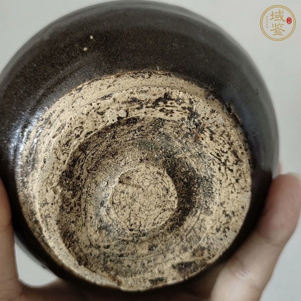 古玩陶瓷耀州窯黑釉雙耳茶入真品鑒賞圖