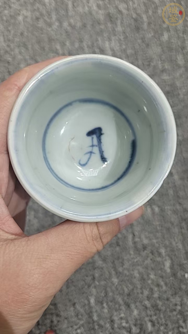 古玩陶瓷青花花鳥紋高足杯真品鑒賞圖