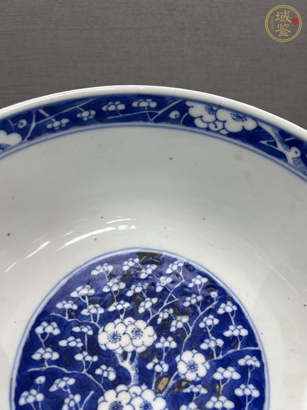 古玩陶瓷光緒青花冰梅碗真品鑒賞圖