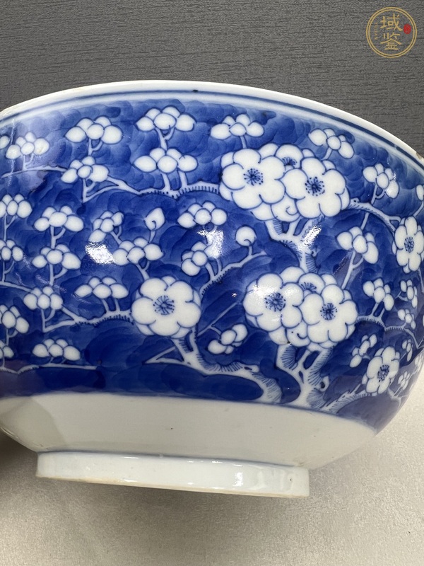 古玩陶瓷光緒青花冰梅碗真品鑒賞圖