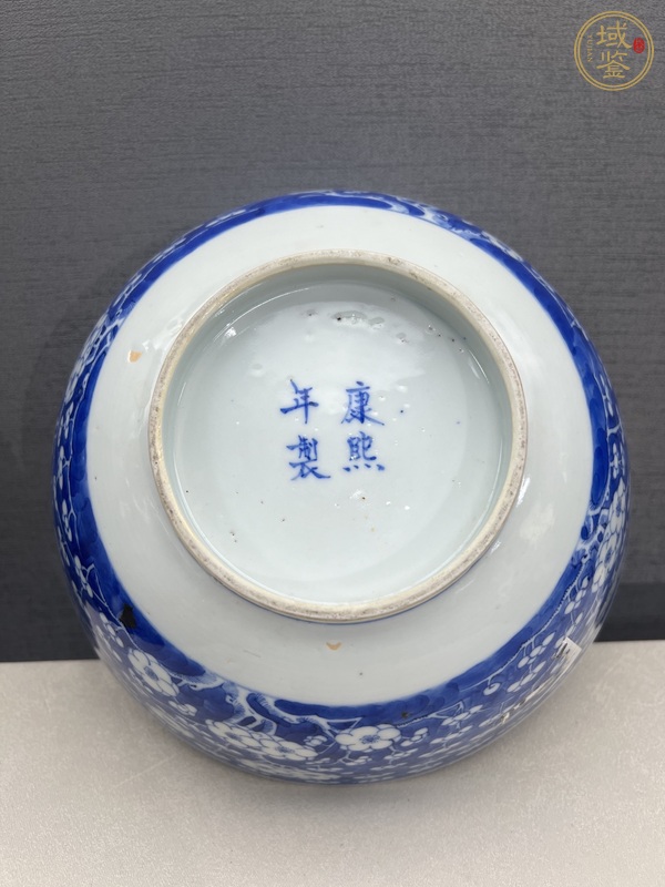 古玩陶瓷光緒青花冰梅碗真品鑒賞圖