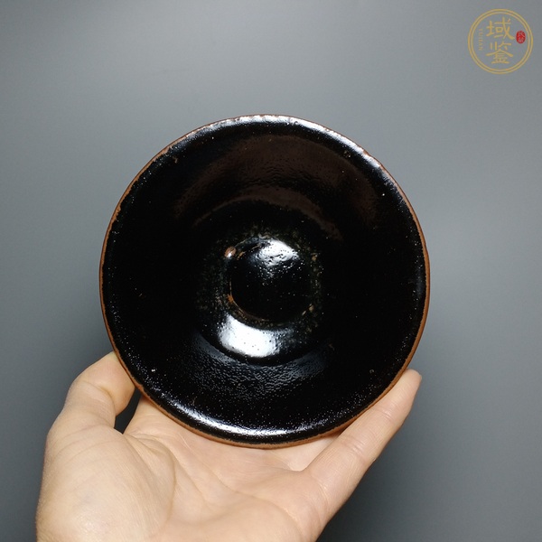 古玩陶瓷磁州窯黑釉茶盞真品鑒賞圖