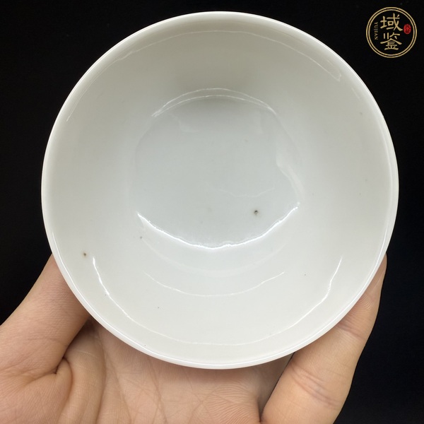 古玩陶瓷粉彩大雅齋紫藤花卉紋茶圓真品鑒賞圖