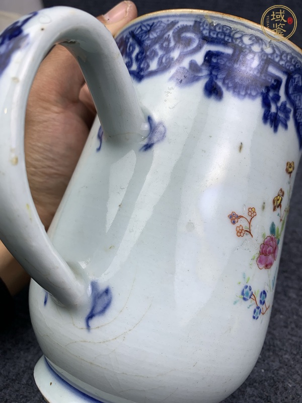 古玩陶瓷青花粉彩大號馬克杯真品鑒賞圖