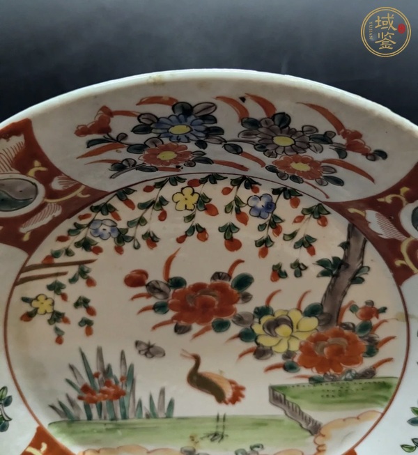 古玩陶瓷花鳥紋盤真品鑒賞圖