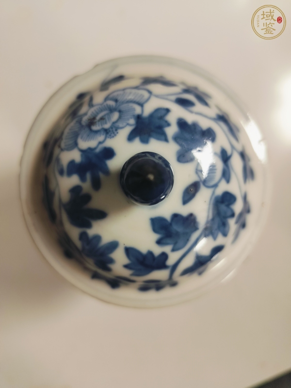 古玩陶瓷花鳥紋青花將軍罐真品鑒賞圖