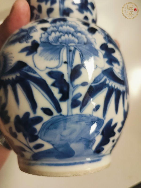 古玩陶瓷青花鳳穿牡丹圖葫蘆瓶真品鑒賞圖