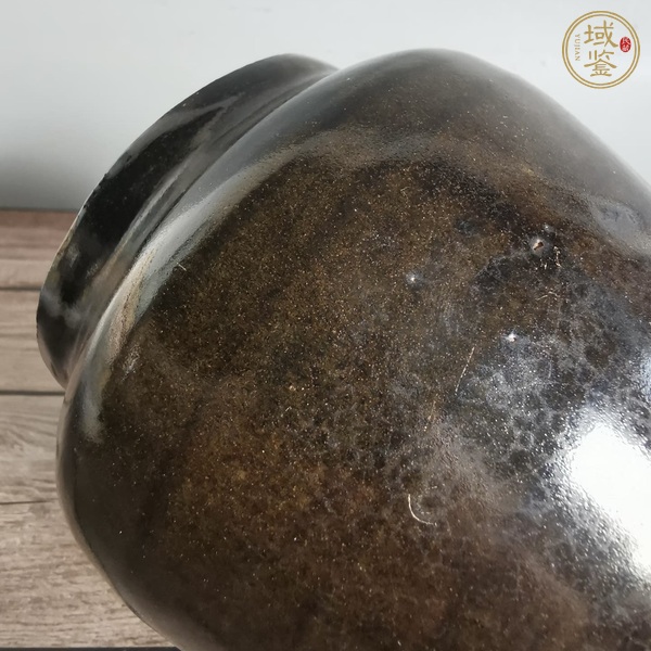 古玩陶瓷燕川窯茶葉末釉茶入真品鑒賞圖