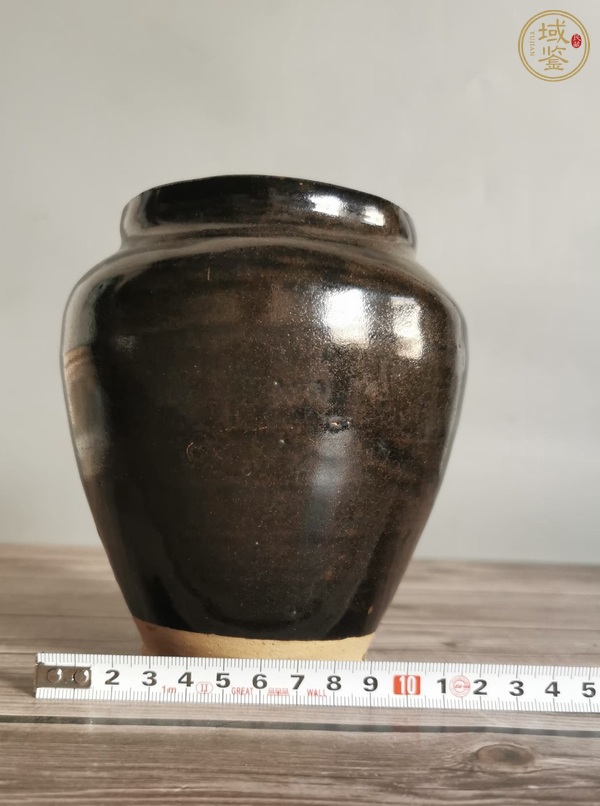 古玩陶瓷燕川窯茶葉末釉茶入真品鑒賞圖