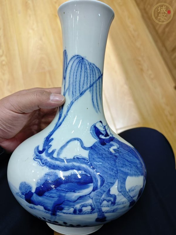 古玩陶瓷牧牛圖青花瓶真品鑒賞圖