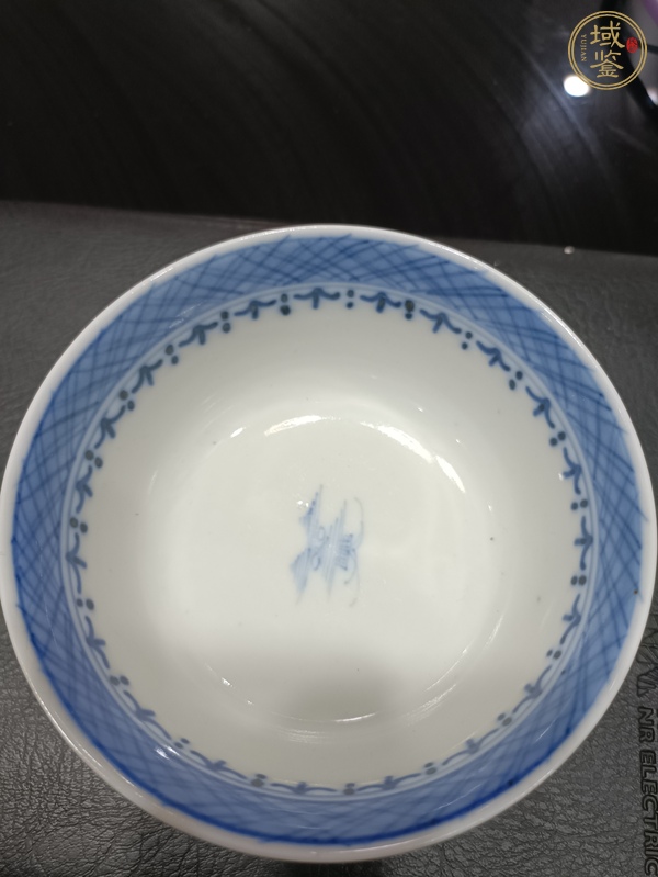 古玩陶瓷晚清青花蓋碗真品鑒賞圖