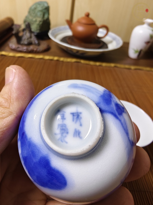 古玩陶瓷青花杯真品鑒賞圖