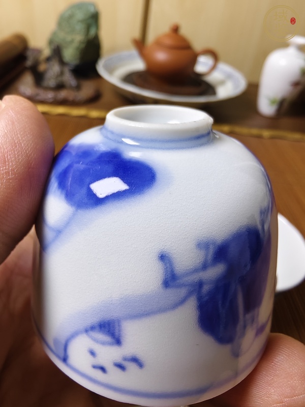 古玩陶瓷青花杯真品鑒賞圖