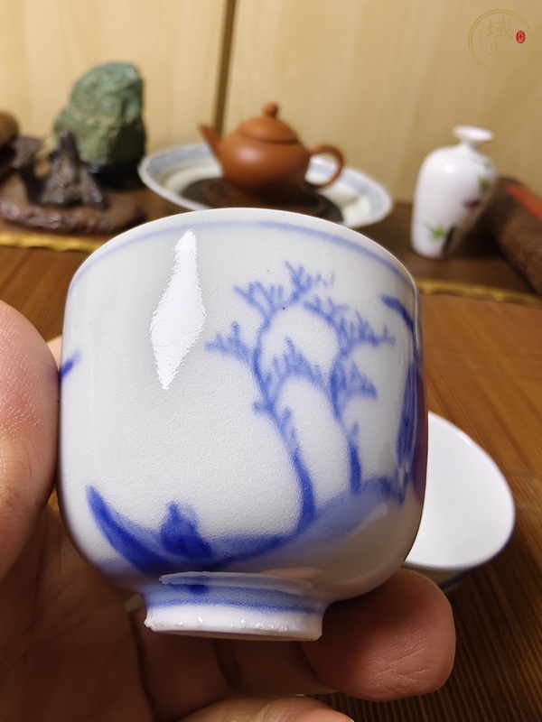 古玩陶瓷青花杯真品鑒賞圖