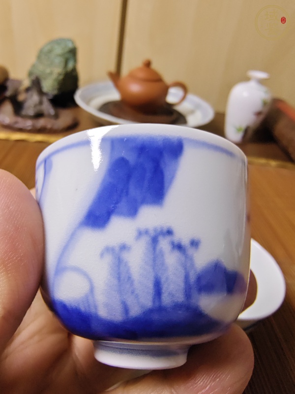 古玩陶瓷青花杯真品鑒賞圖