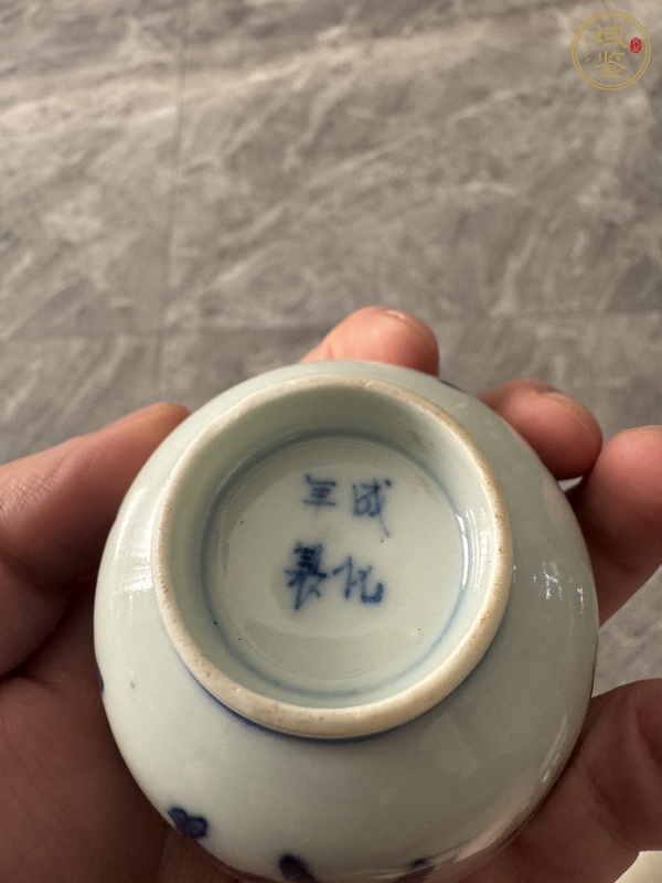 古玩陶瓷青花馬紋杯真品鑒賞圖