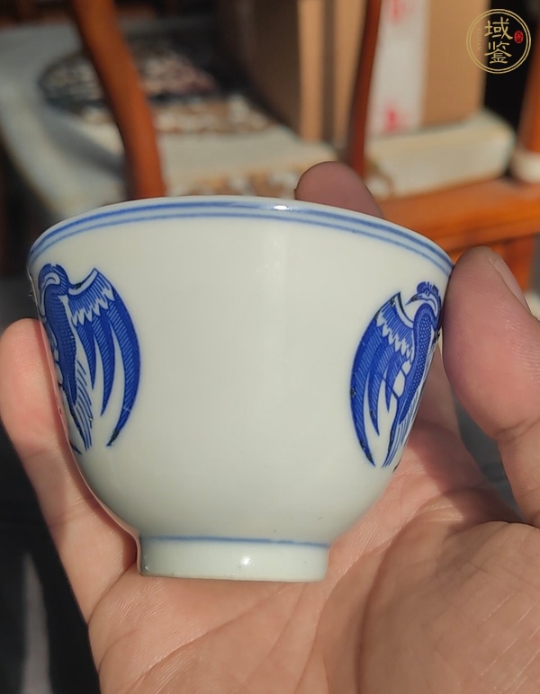 古玩陶瓷團(tuán)鶴紋杯真品鑒賞圖