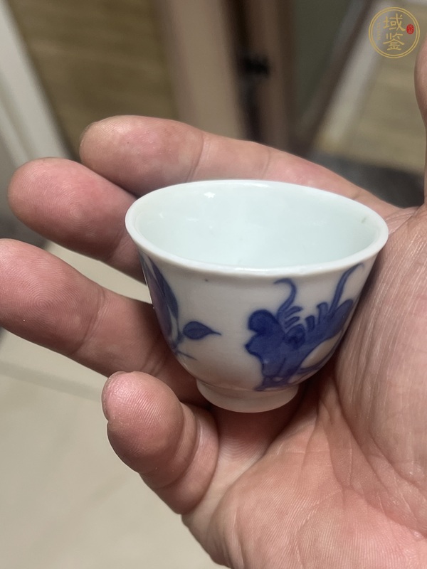 古玩陶瓷青花三多紋杯真品鑒賞圖