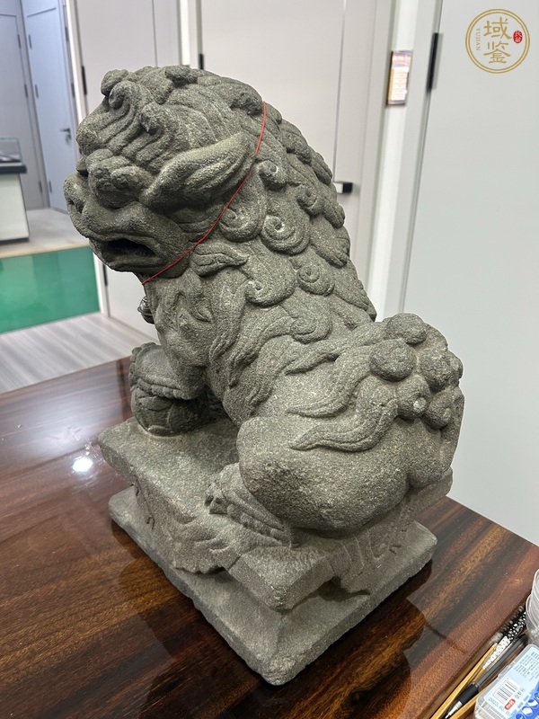 古玩雜項案頭獅真品鑒賞圖