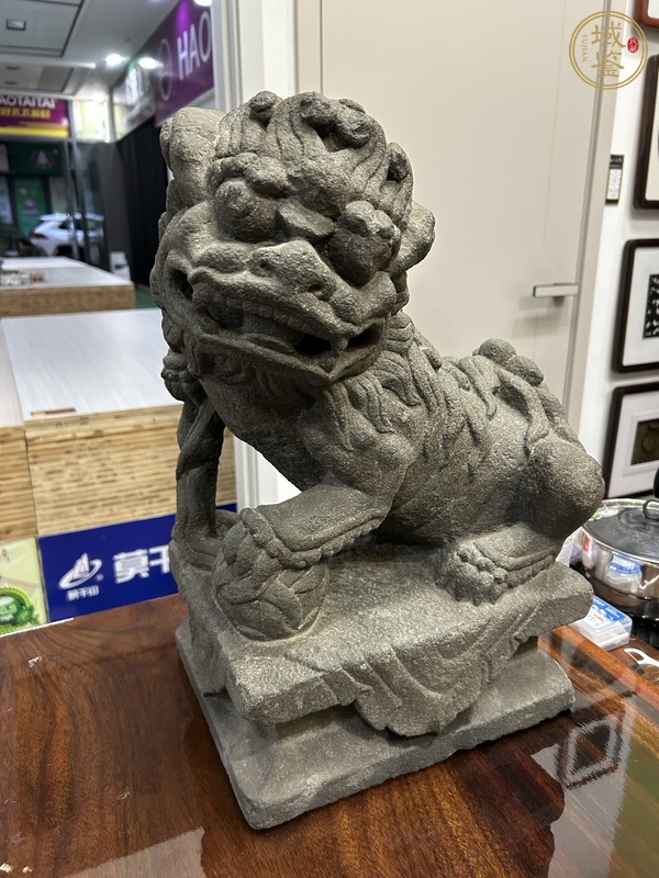 古玩雜項案頭獅真品鑒賞圖