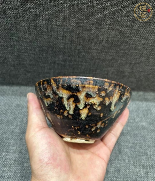 古玩陶瓷吉州窯窯變釉茶盞，注意品相真品鑒賞圖