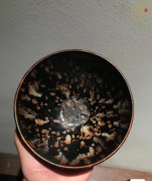 古玩陶瓷吉州窯窯變釉茶盞，注意品相真品鑒賞圖