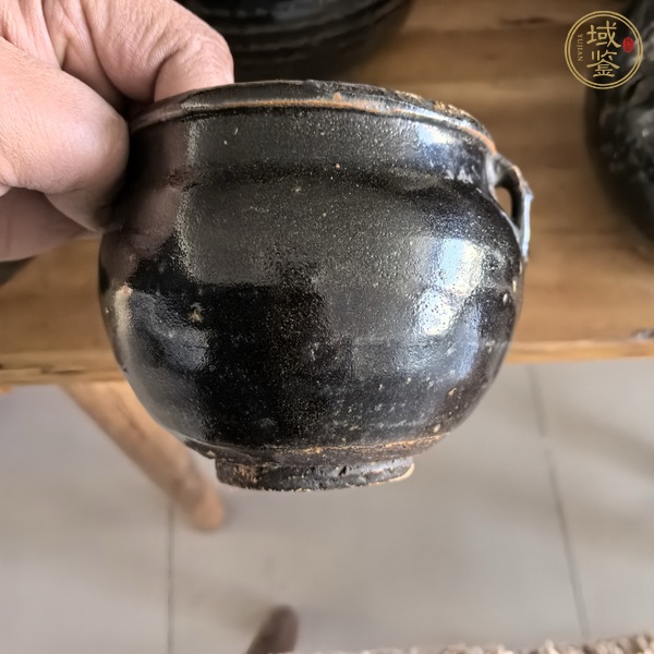 古玩陶瓷耀州窯黑釉茶入真品鑒賞圖