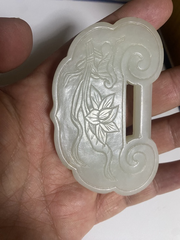 古玩玉器明末清初 歲歲平安白玉玉鎖拍賣,當前價格19888元