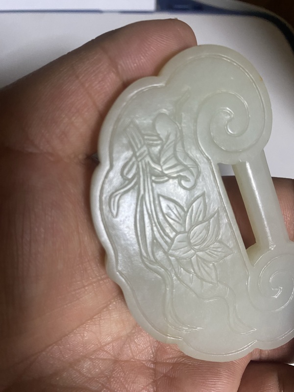 古玩玉器明末清初 歲歲平安白玉玉鎖拍賣,當前價格19888元