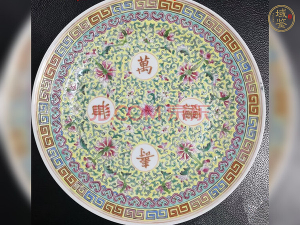 古玩陶瓷粉彩盤真品鑒賞圖