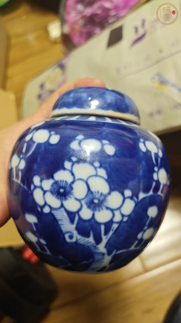 古玩玉器青花冰梅罐真品鑒賞圖