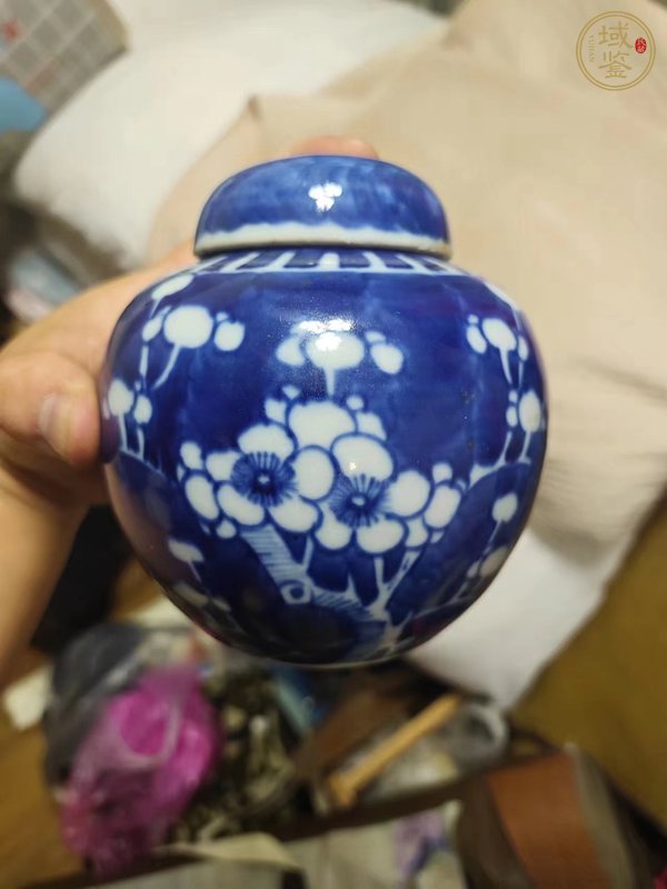 古玩玉器青花冰梅罐真品鑒賞圖